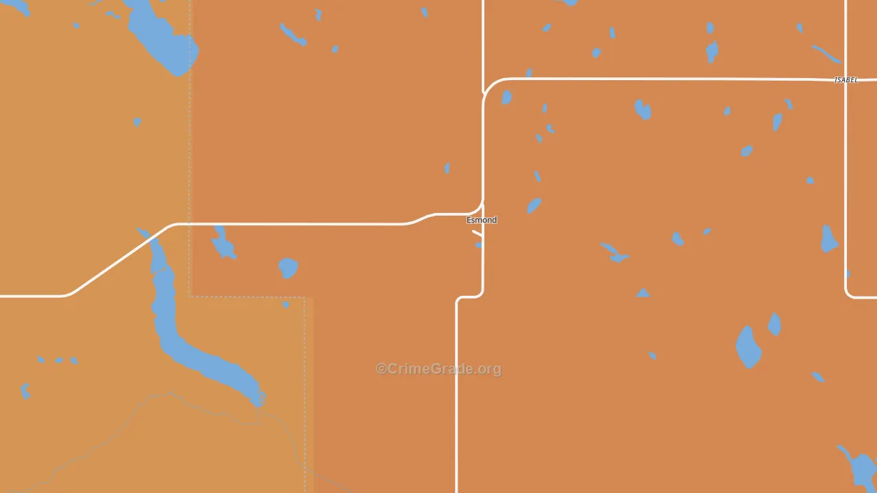 Esmond, ND Map of Murder Rates