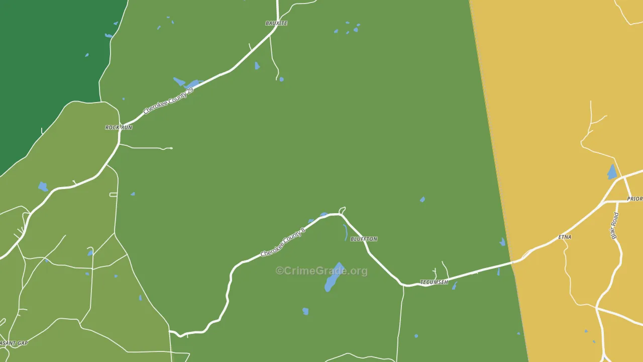 Esom Hill, AL Map of Murder Rates