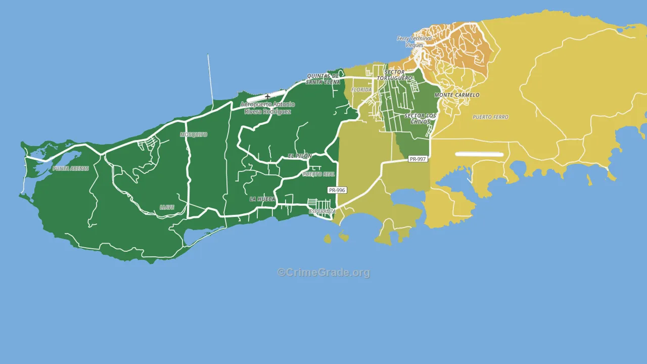 Esperanza, PR Map of Murder Rates