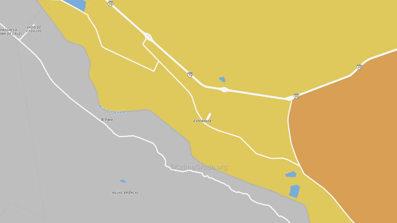 Esperanza, TX Map of Murder Rates