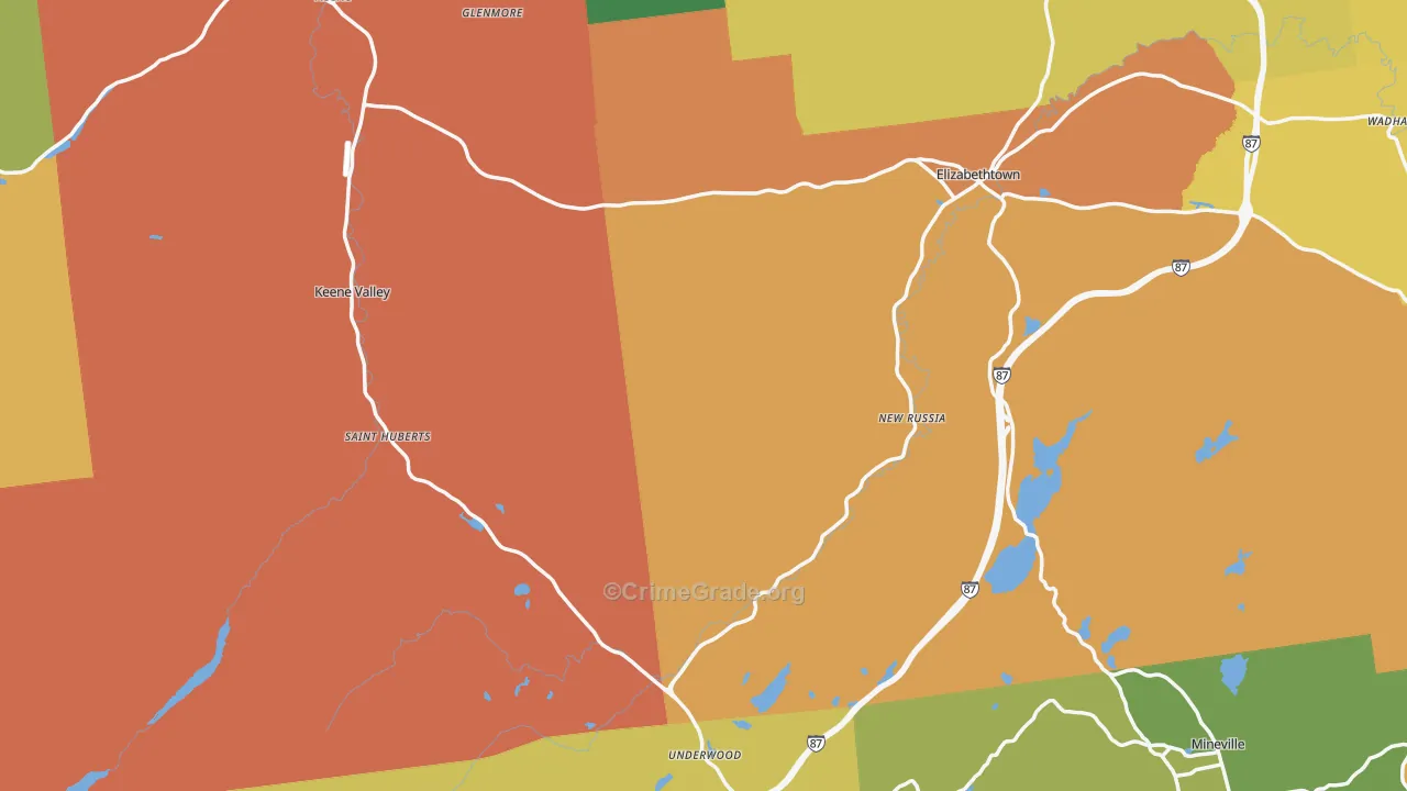 Essex County, NY Map of Murder Rates