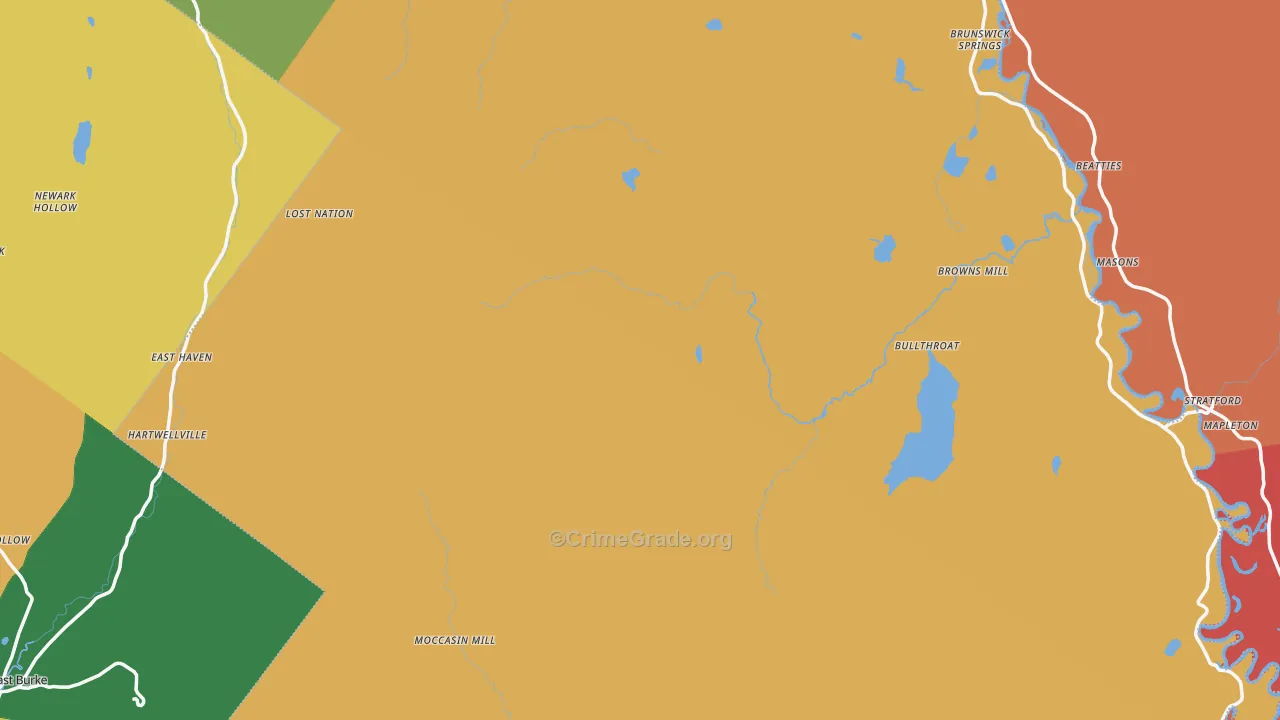 Essex County, VT Map of Murder Rates