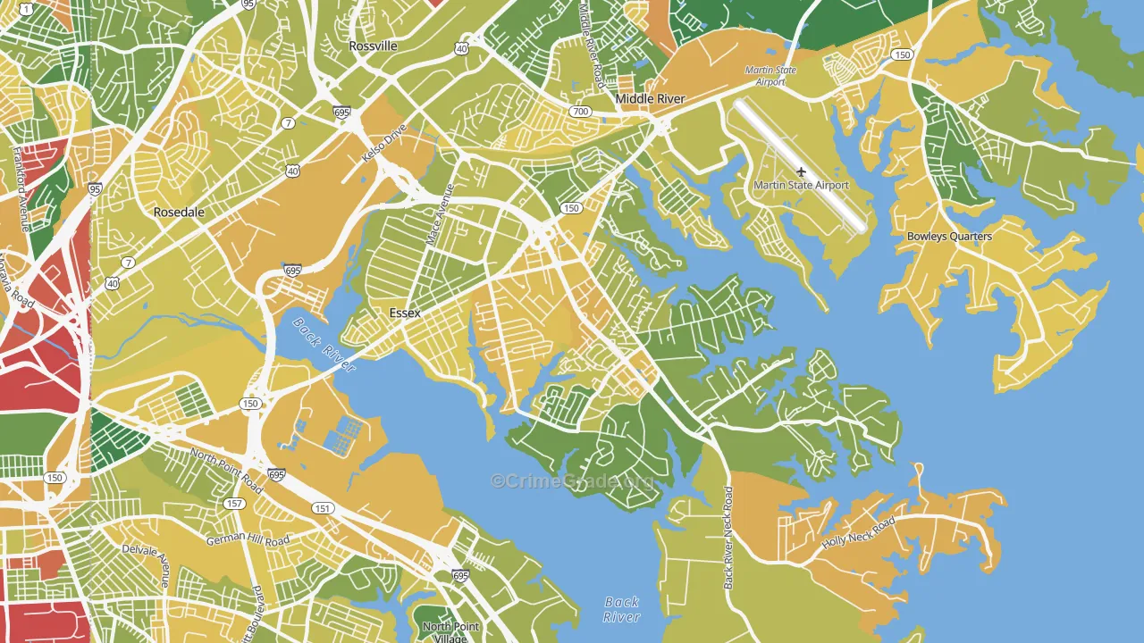 Essex, MD Map of Murder Rates