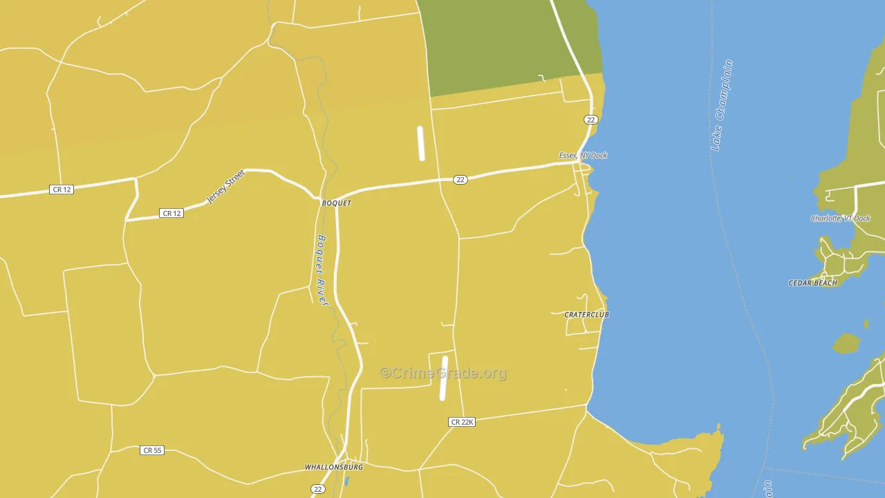 Essex, NY Map of Murder Rates