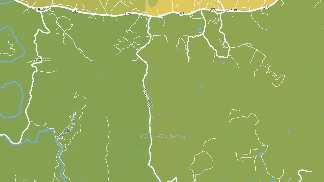 Estatoe, NC Map of Murder Rates