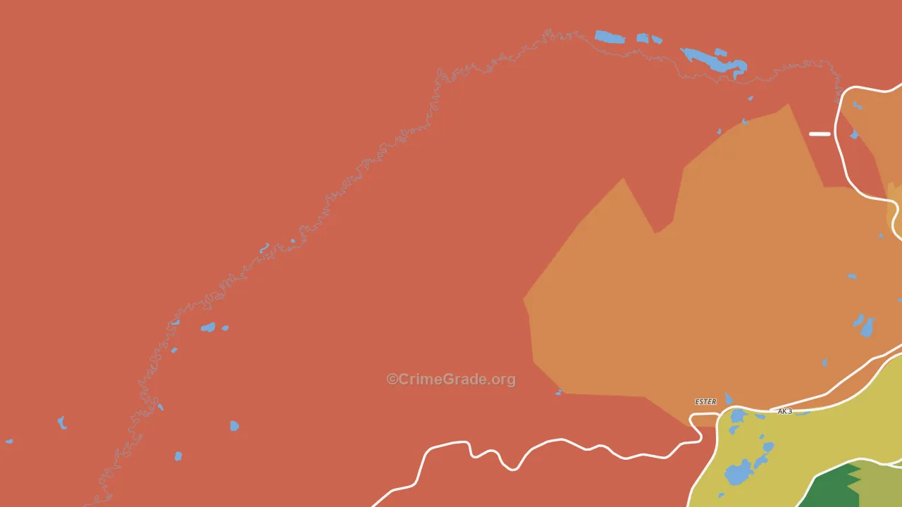 Ester, AK Map of Murder Rates