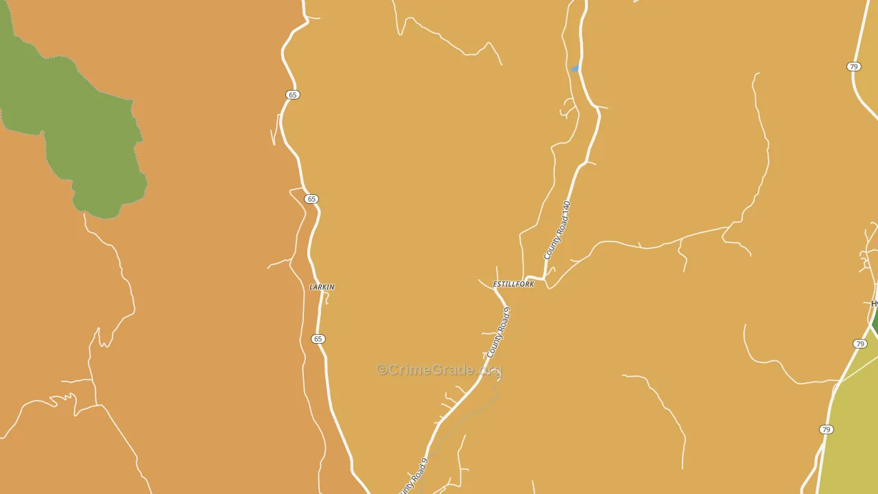 Estillfork, AL Map of Murder Rates