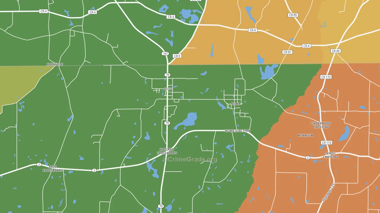 Esto, FL Map of Murder Rates