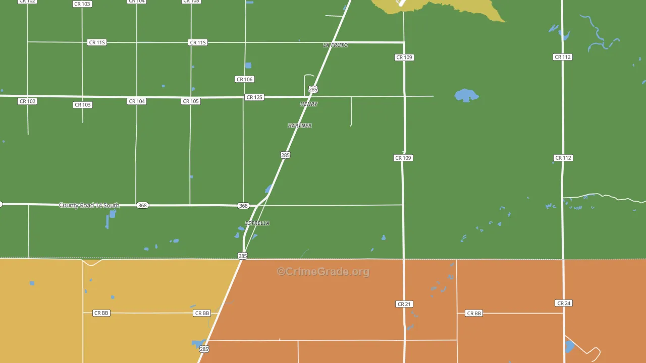 Estrella, CO Map of Murder Rates