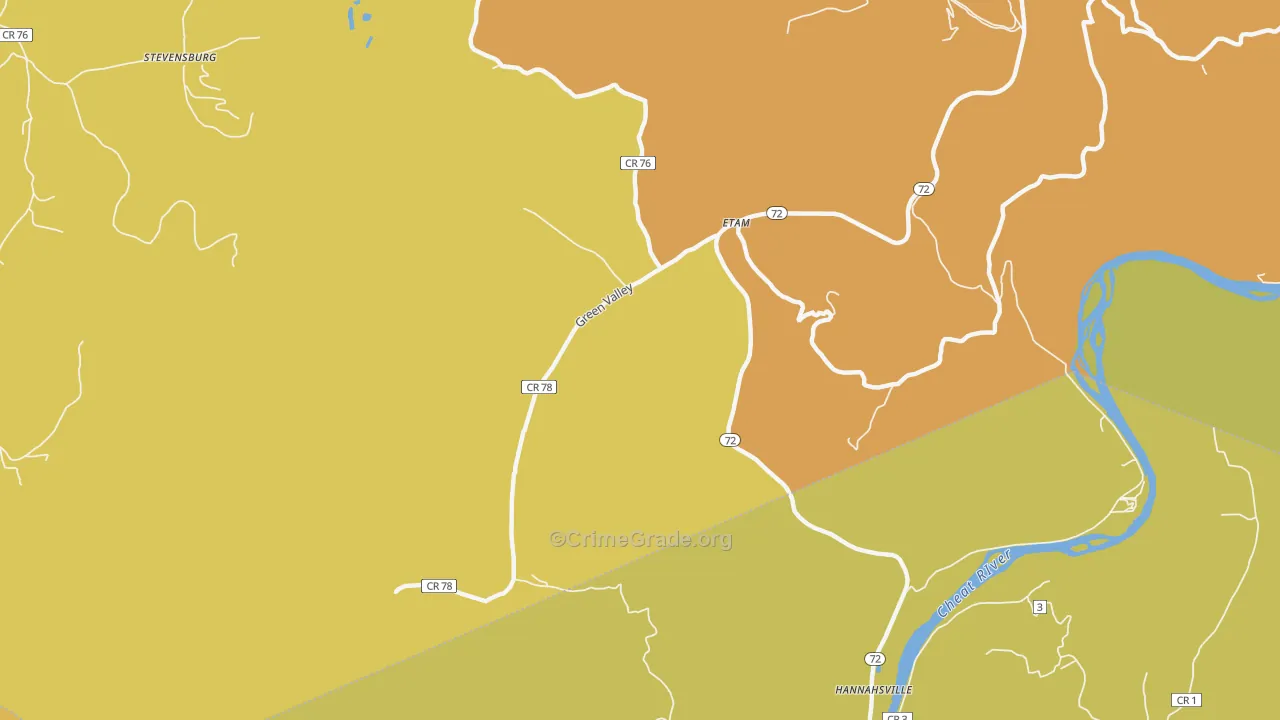 Etam, WV Map of Murder Rates