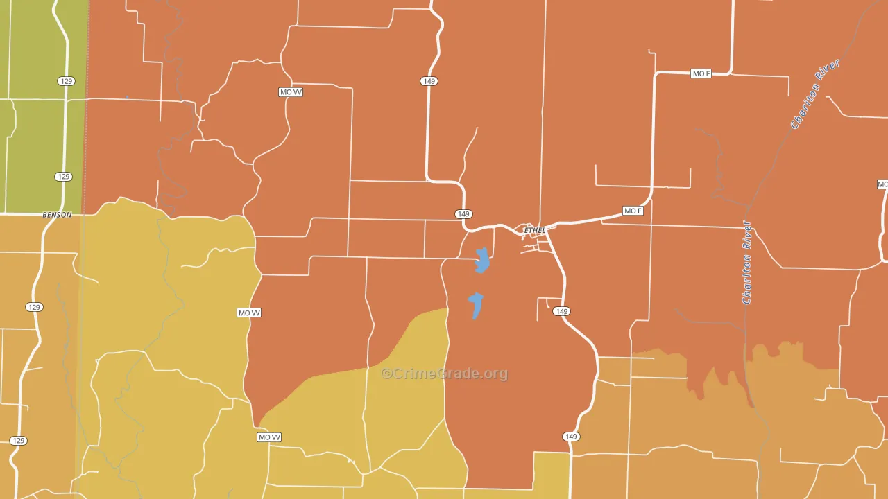 Ethel, MO Map of Murder Rates