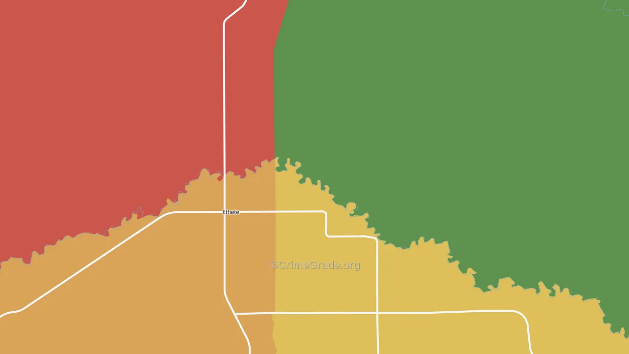 Ethete, WY Map of Murder Rates