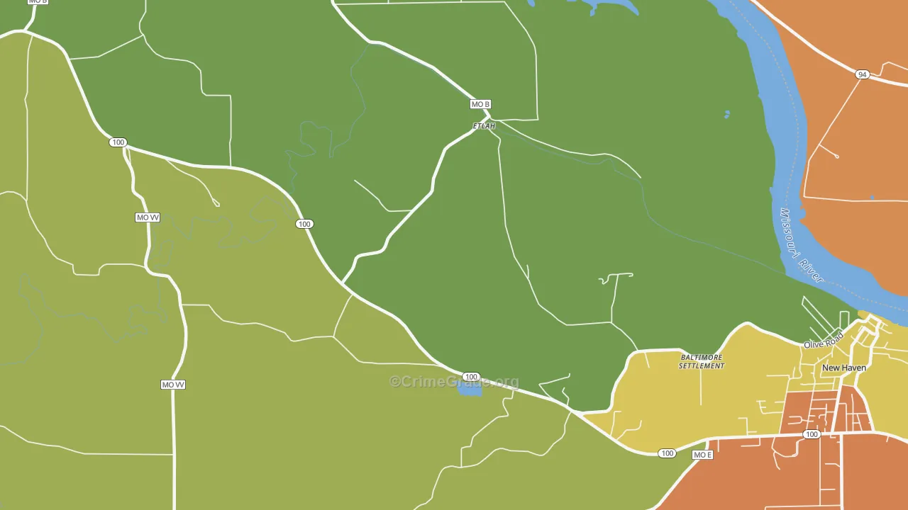 Etlah, MO Map of Murder Rates