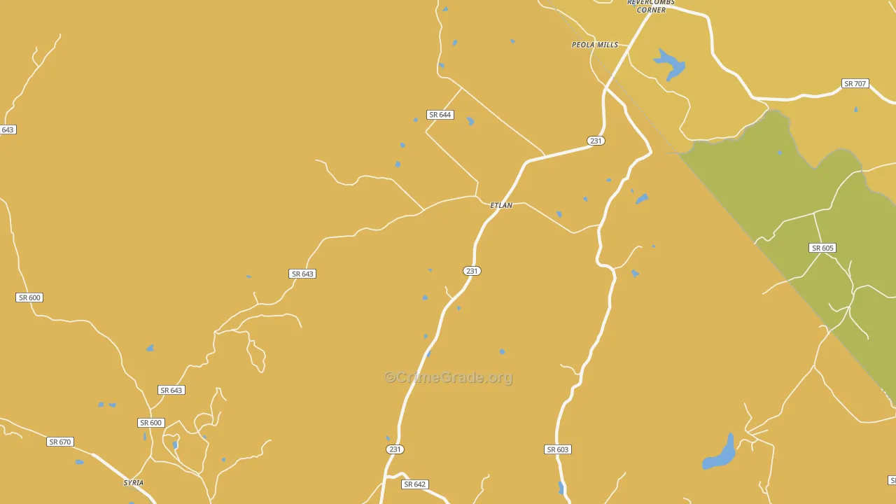 Etlan, VA Map of Murder Rates