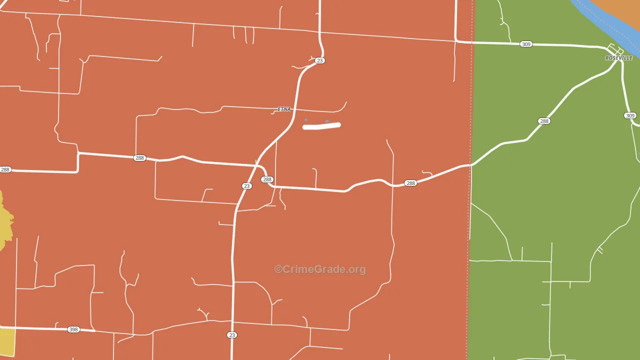 Etna, AR Map of Murder Rates