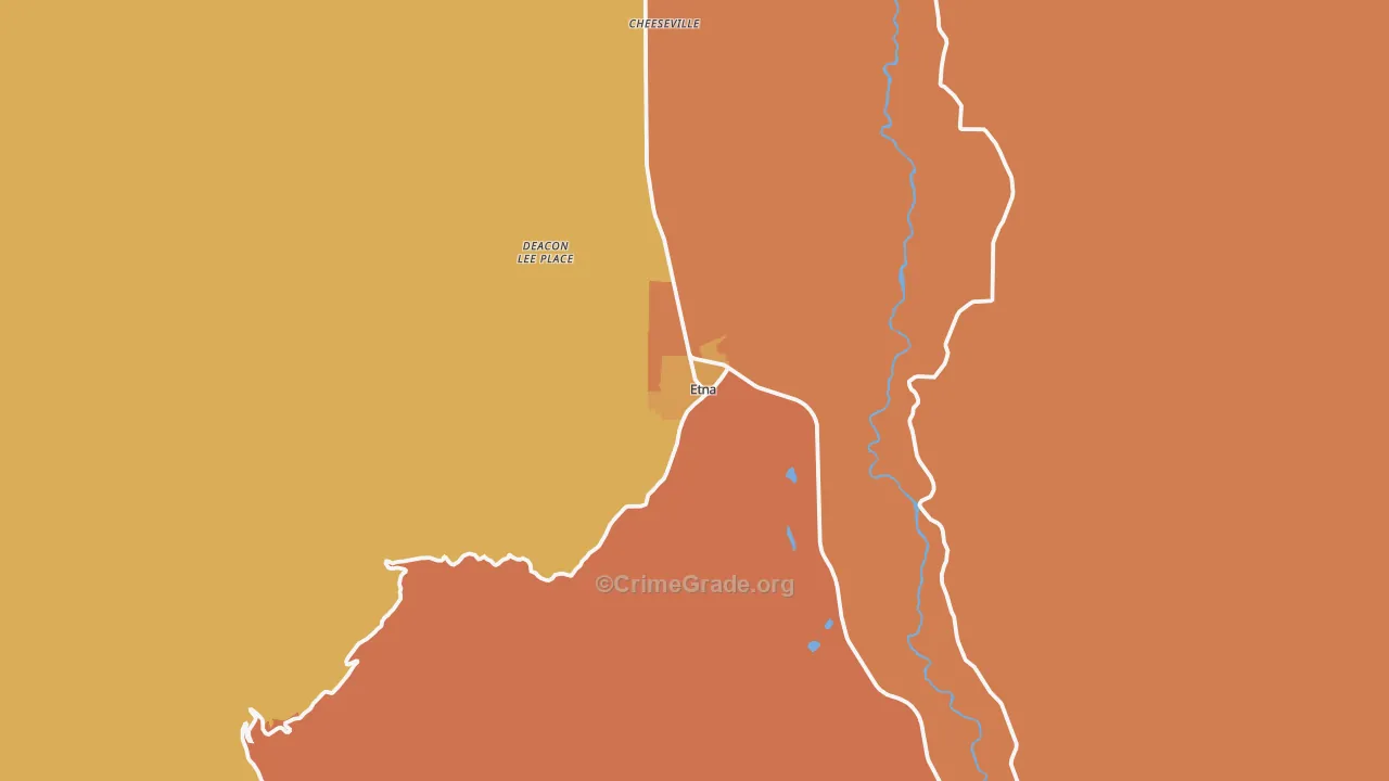 Etna, CA Map of Murder Rates