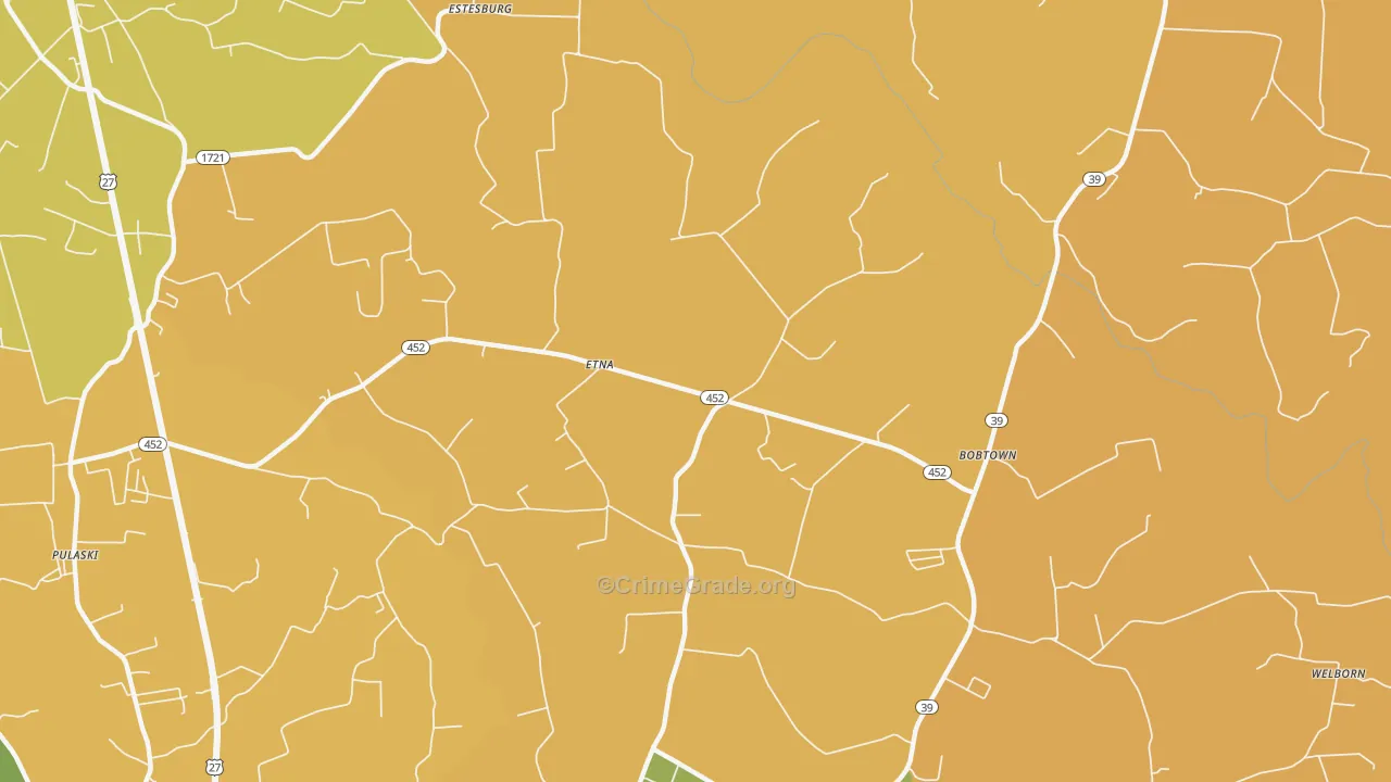 Etna, KY Map of Murder Rates