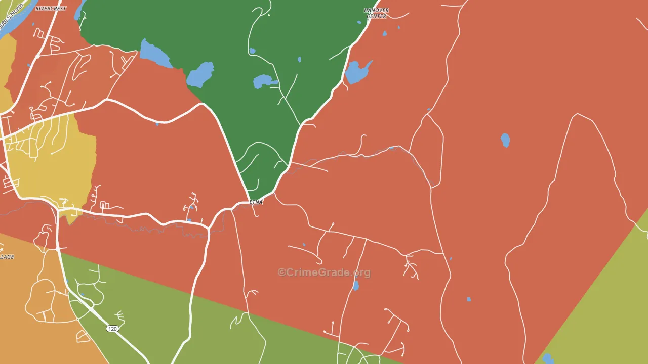 Etna, NH Map of Murder Rates