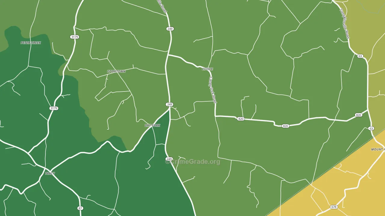 Etoile, KY Map of Murder Rates
