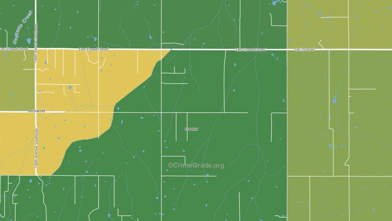 Etowah, OK Map of Murder Rates
