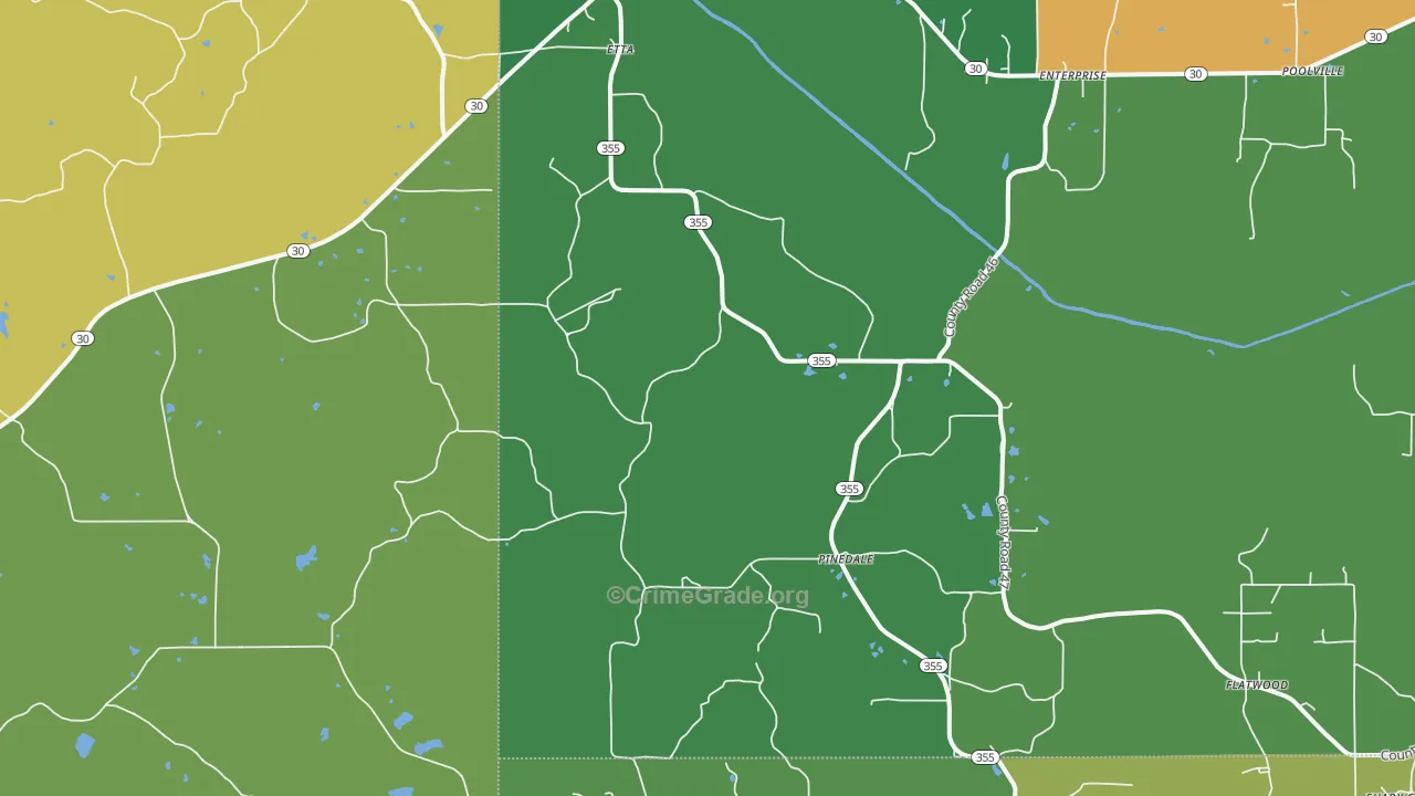 Etta, MS Map of Murder Rates