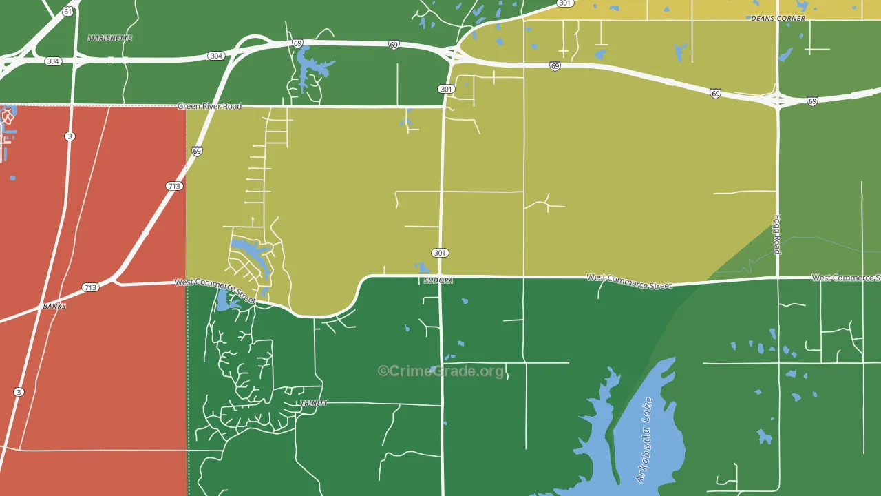 Eudora, MS Map of Murder Rates