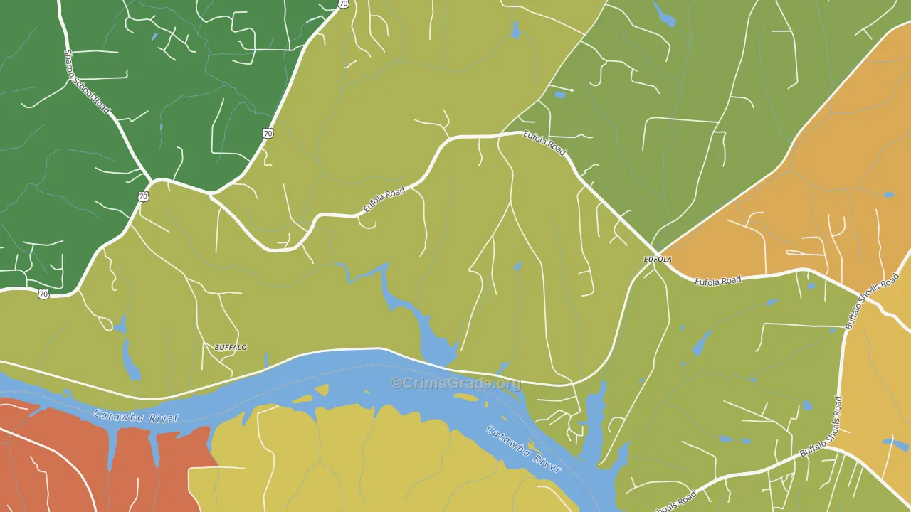 Eufola, NC Map of Murder Rates