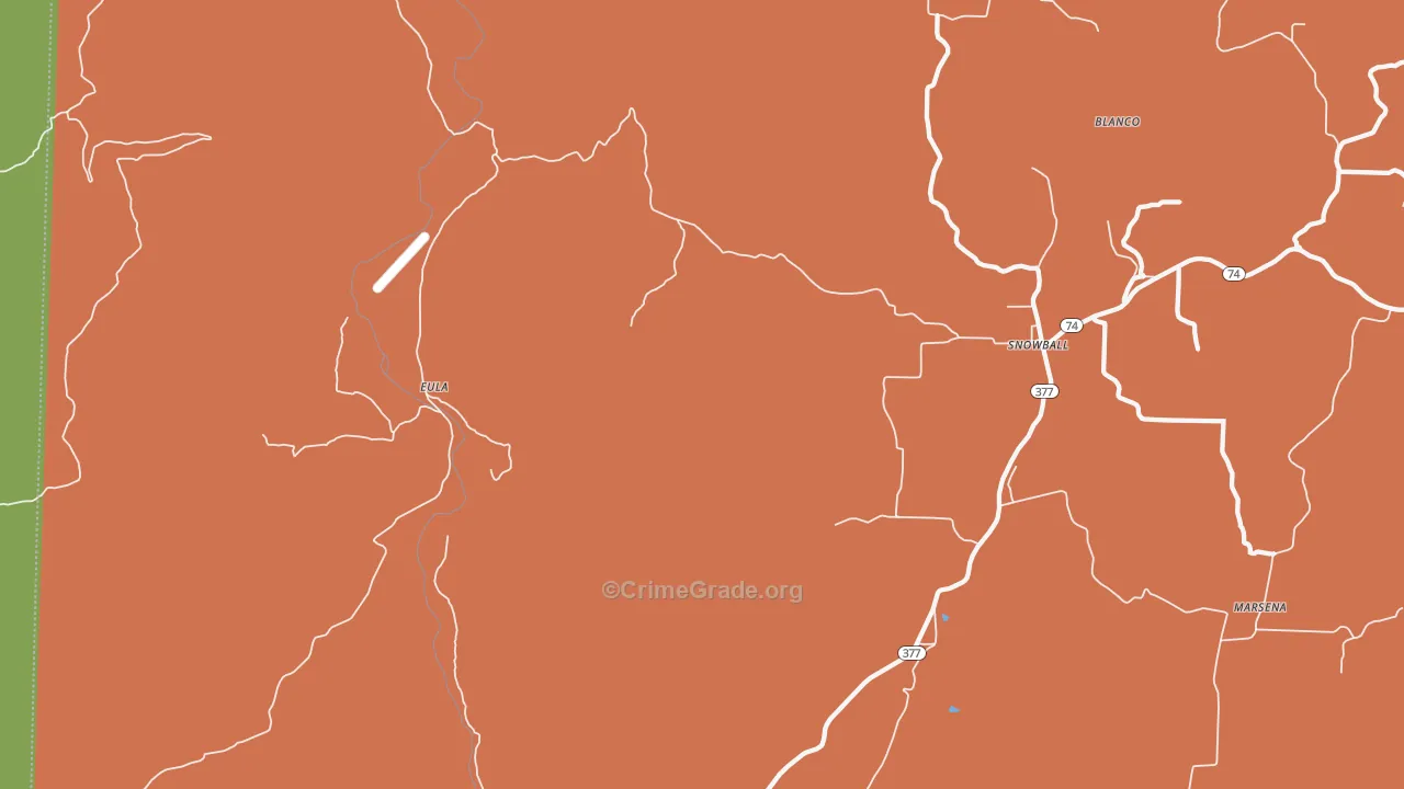 Eula, AR Map of Murder Rates