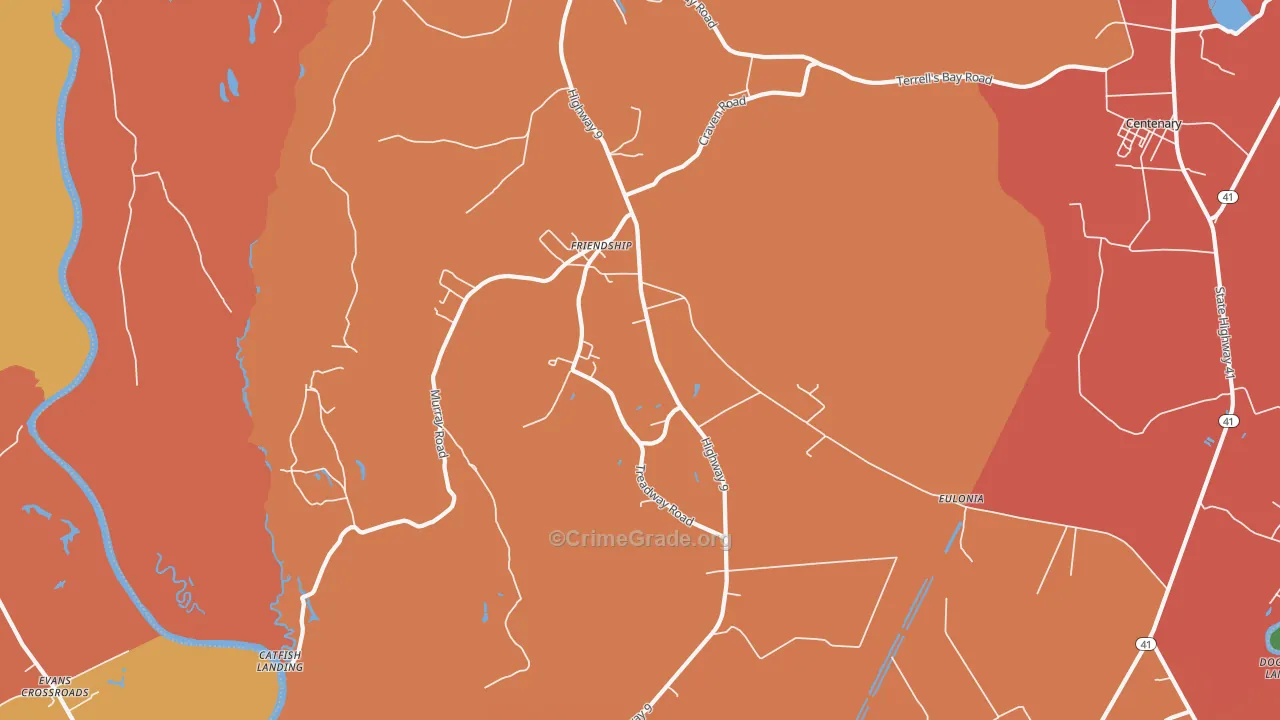 Eulonia, SC Map of Murder Rates