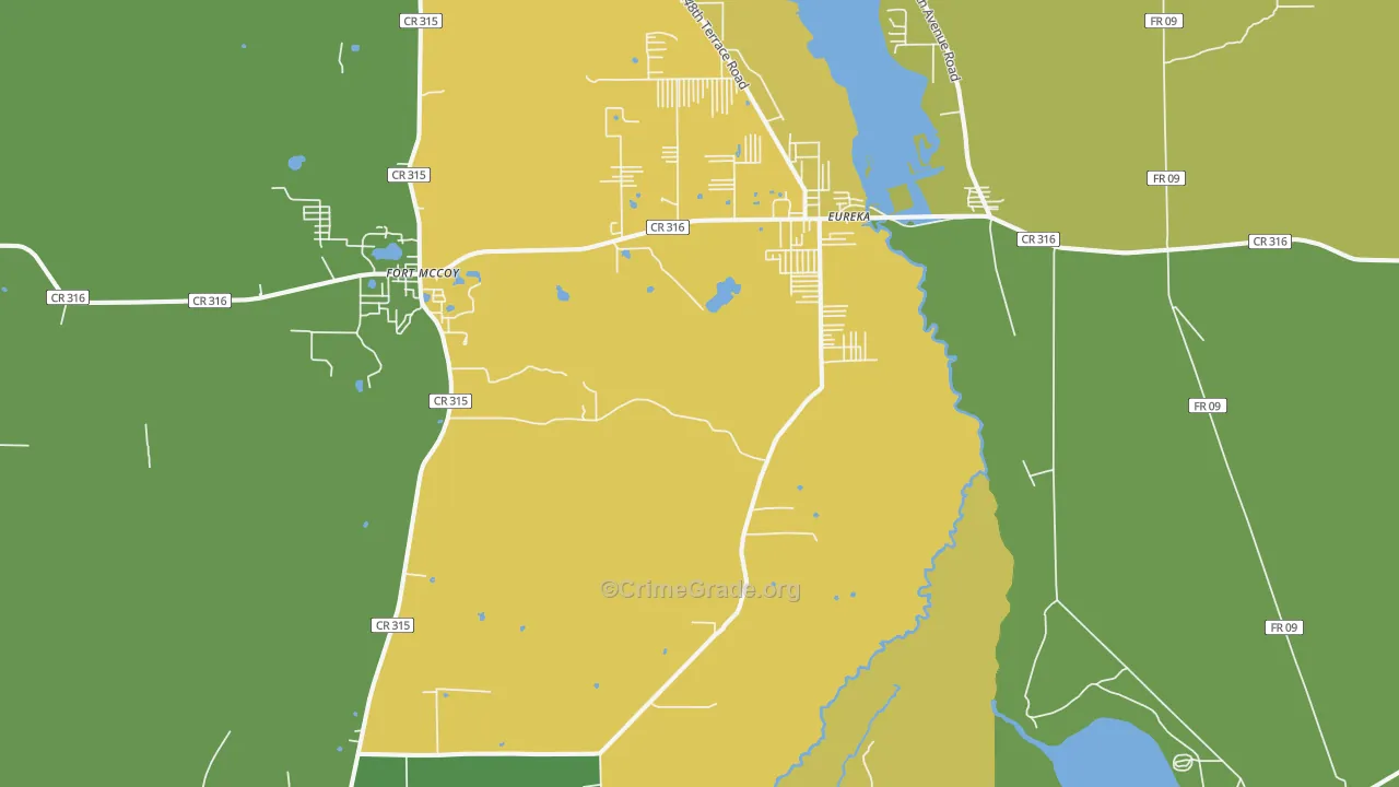 Eureka, FL Map of Murder Rates