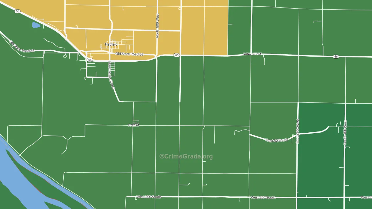 Eureka, IN Map of Murder Rates