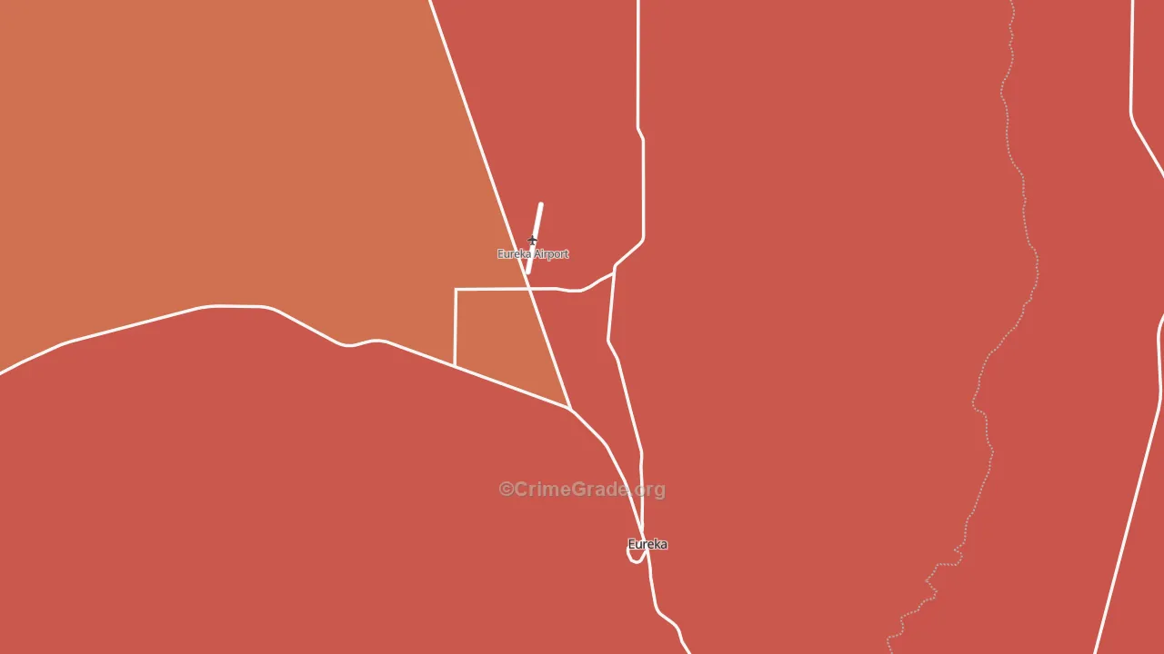 Eureka, NV Map of Murder Rates