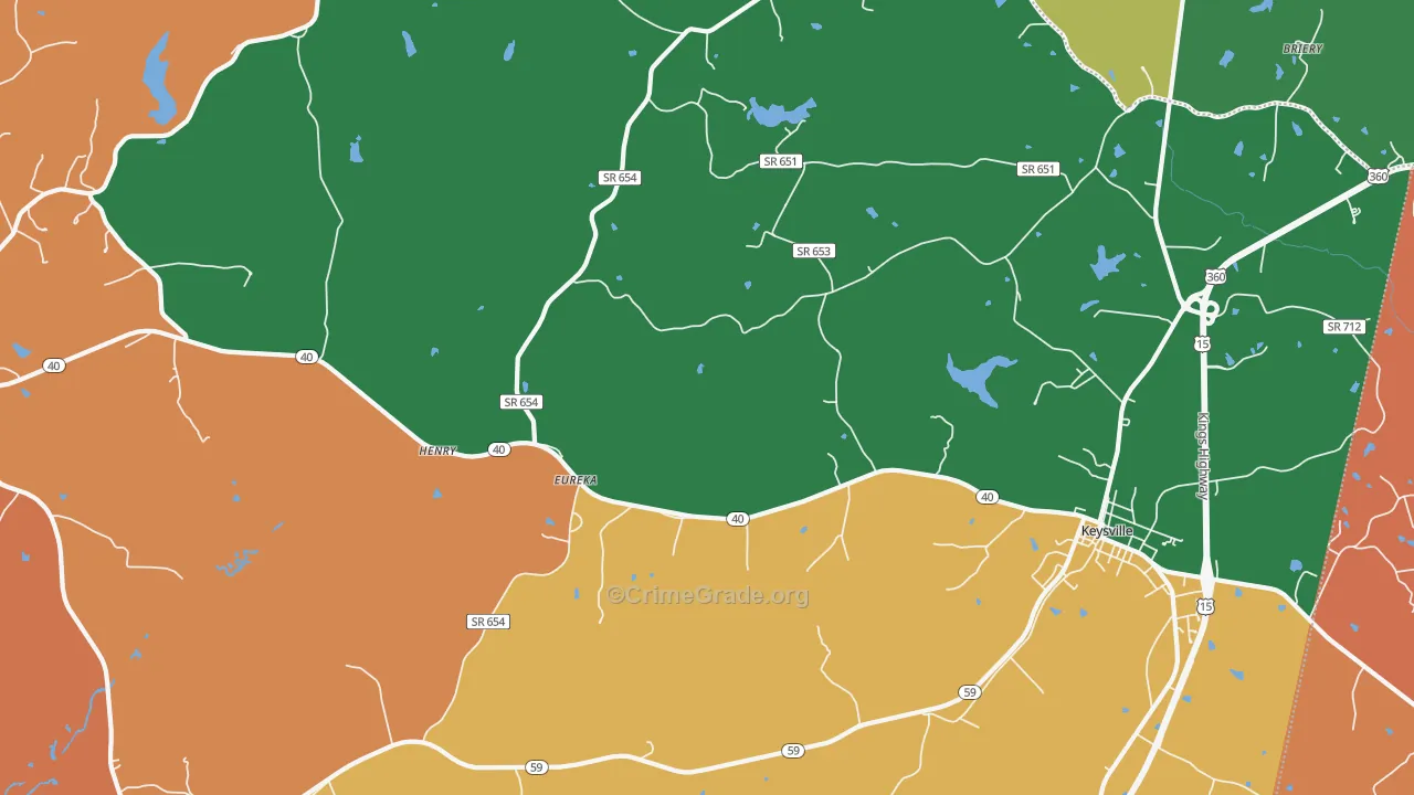 Eureka, VA Map of Murder Rates