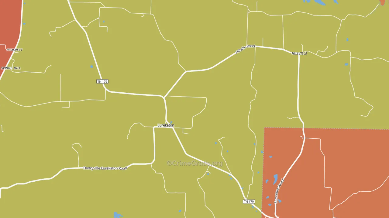 Eurekaton, TN Map of Murder Rates