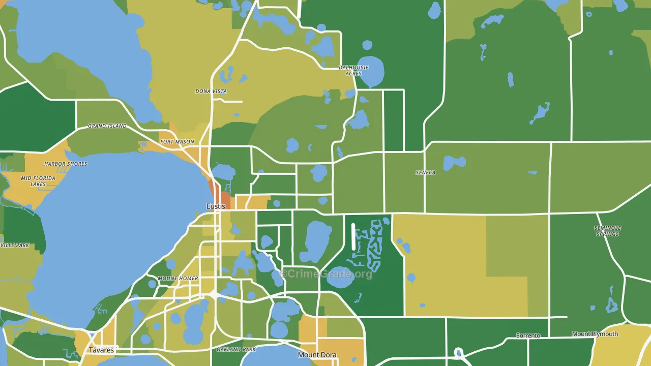 Eustis, FL Map of Murder Rates