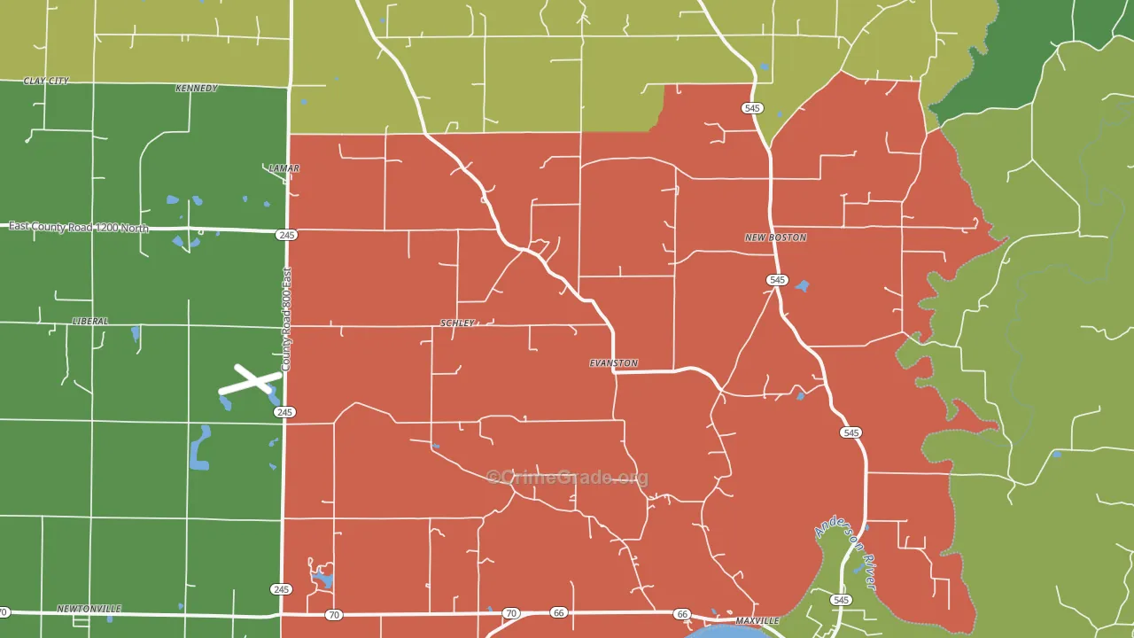 Evanston, IN Map of Murder Rates