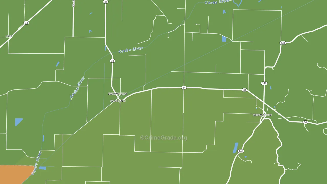 Evening Star, AR Map of Murder Rates