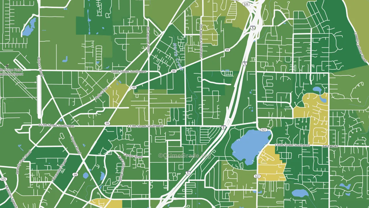 Everett Mall South, Everett, WA Map of Murder Rates