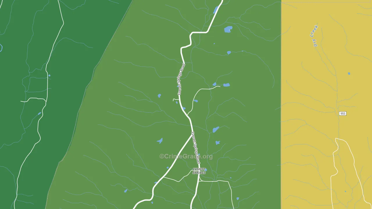 Everett Springs, GA Map of Murder Rates