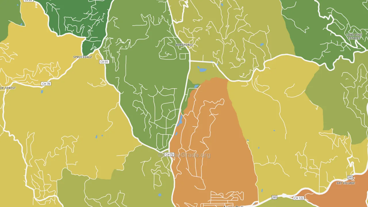 Evergreen Meadows, Evergreen, CO Map of Murder Rates
