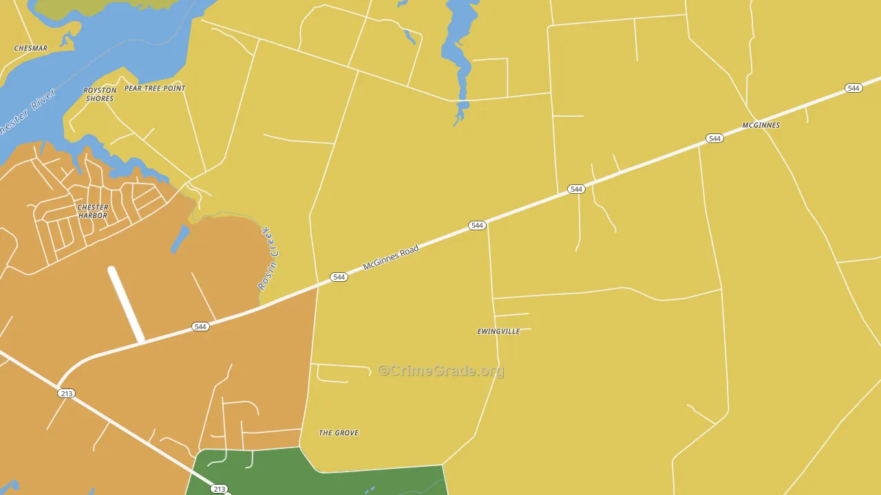 Ewingville, MD Map of Murder Rates