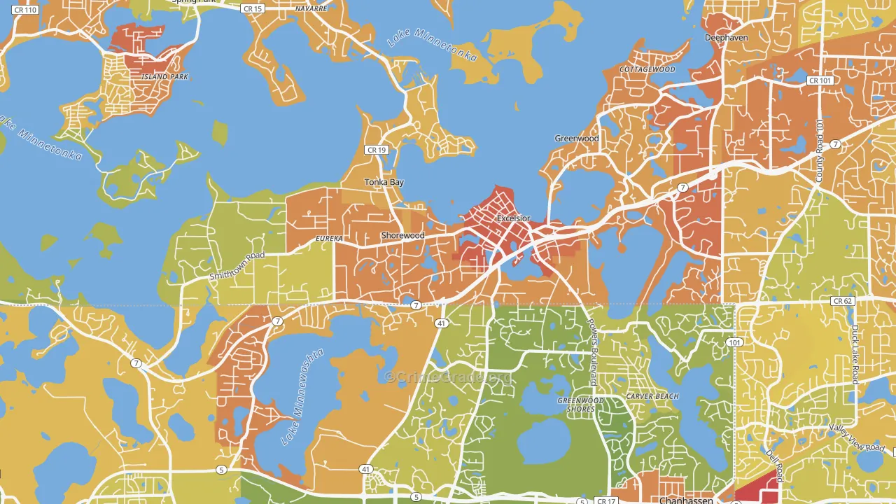Excelsior, MN Map of Murder Rates