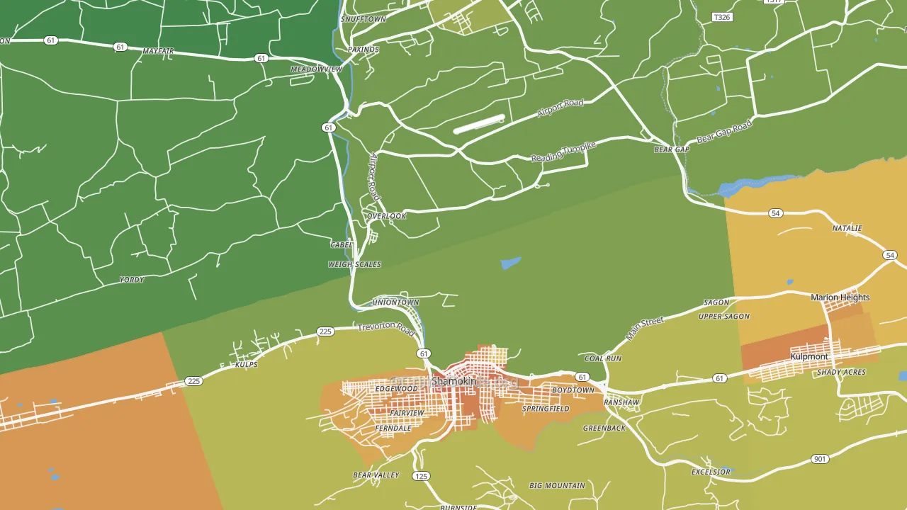 Excelsior, PA Map of Murder Rates
