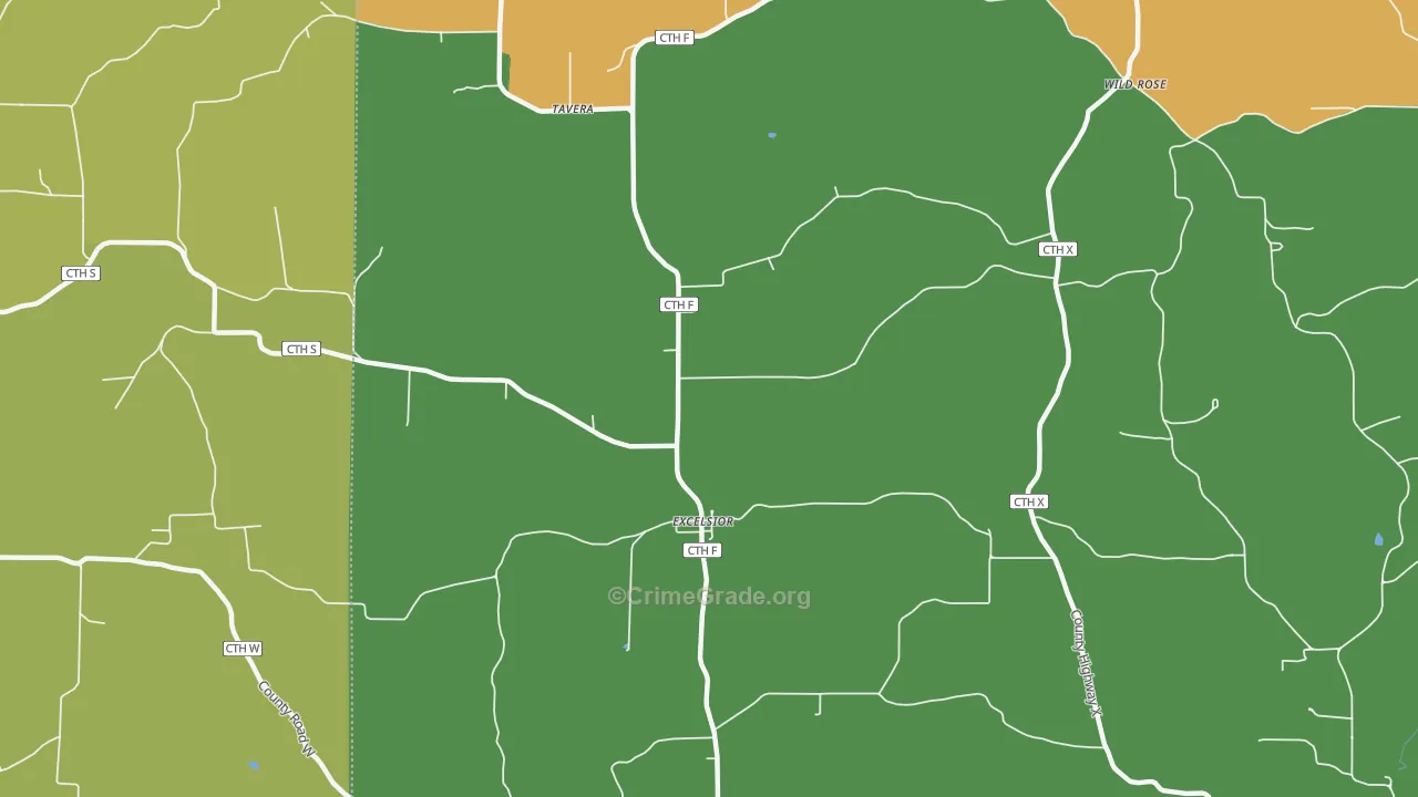 Excelsior, WI Map of Murder Rates