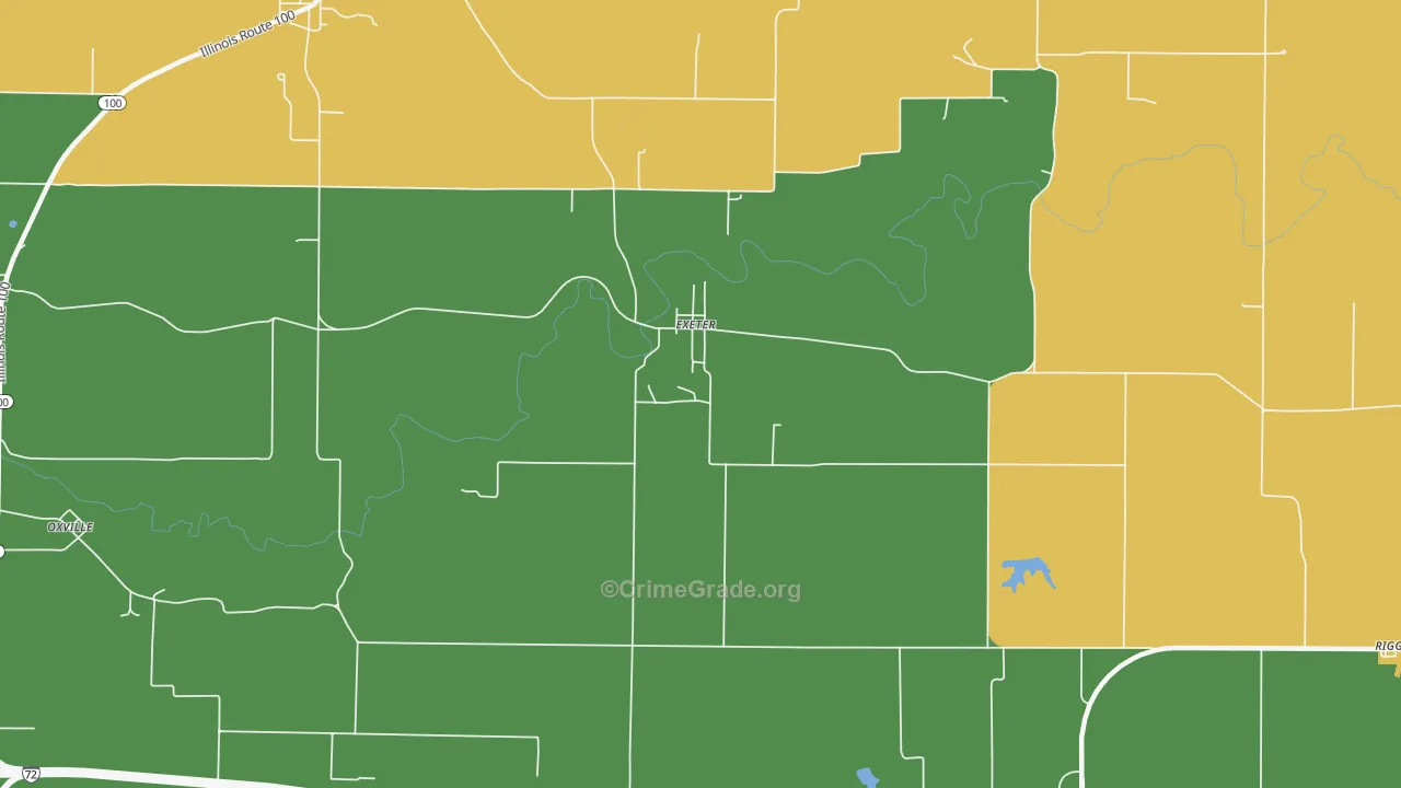 Exeter, IL Map of Murder Rates