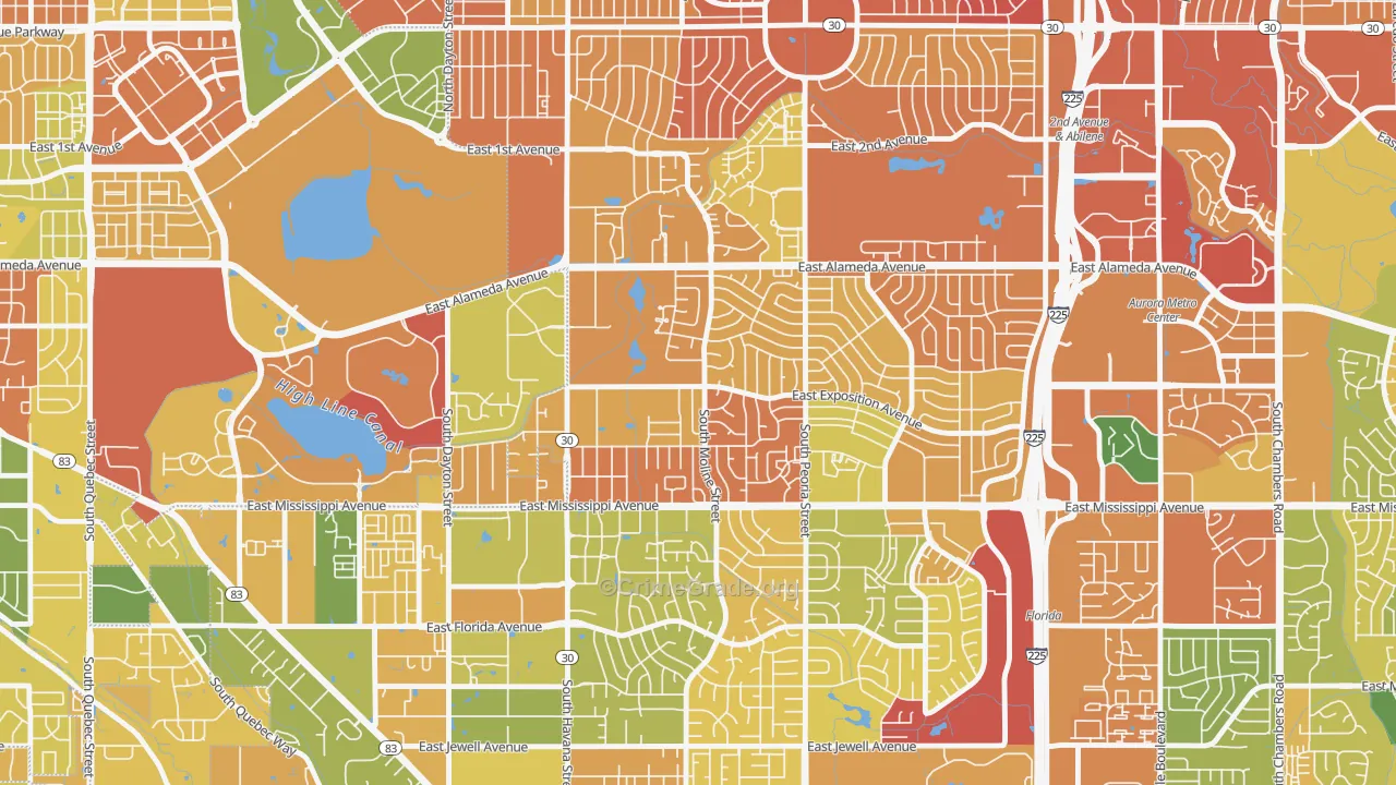 Expo Park, Aurora, CO Map of Murder Rates
