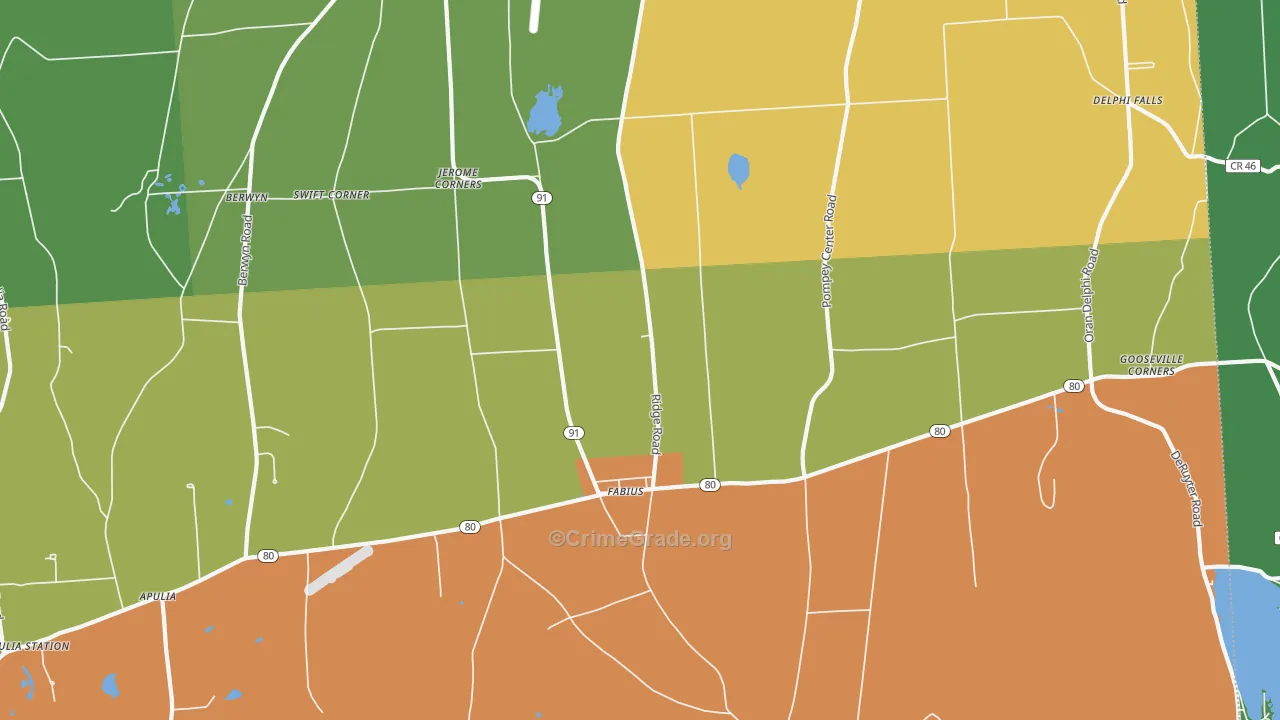 Fabius, NY Map of Murder Rates