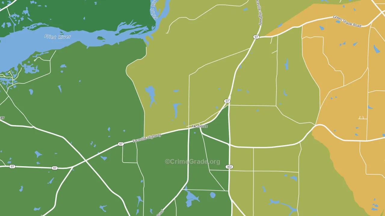 Faceville, GA Map of Murder Rates
