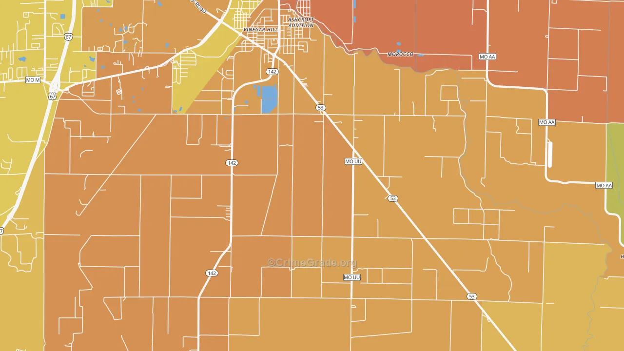 Fagus, MO Map of Murder Rates