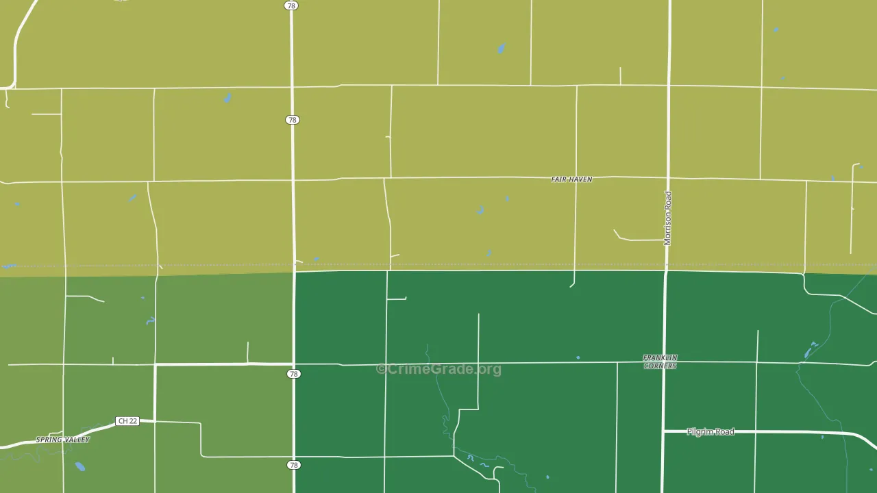 Fair Haven, IL Map of Murder Rates